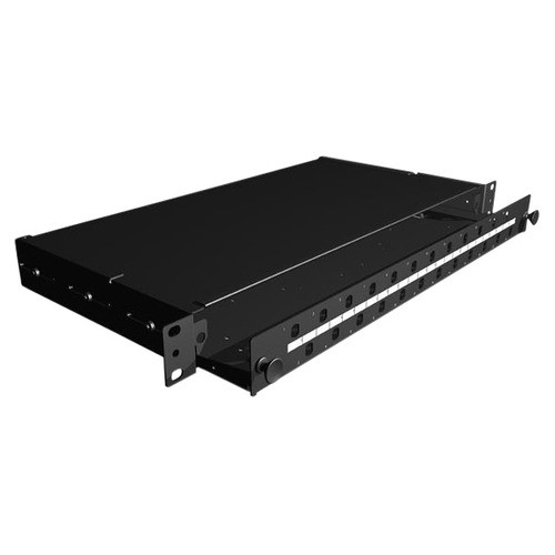 Image of Unloaded Optical Panel for up to 24 SC Simplex LC or MT-RJ adapters - nero075