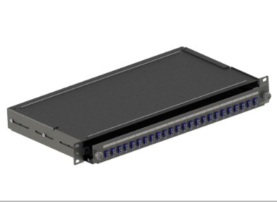 Image of FPCC1SXSM12LC2 Optical Panel loaded with 6 LC Duplex Singlemode adapters - nero075