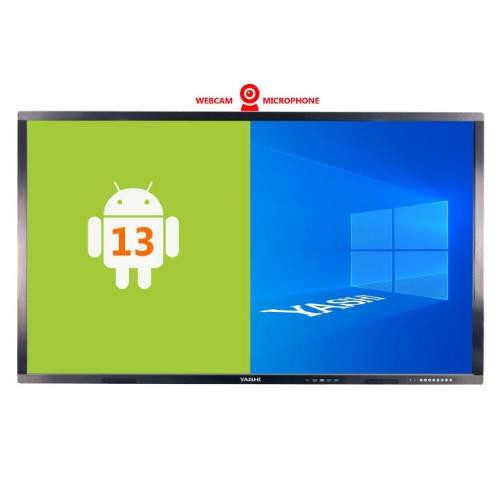 Image of MONITOR INTERATTIVO TOUCH YASHI 65" LY6517 LCD 4K TYPE-C 4GB RAM ANDROID 13, staffa a muro inclusa + Webcam 48mp integrata075