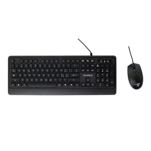 Image of Yashi Professional Multimedia Soft Keyboard & Mouse USB KIT - nero - ITA - MY539075