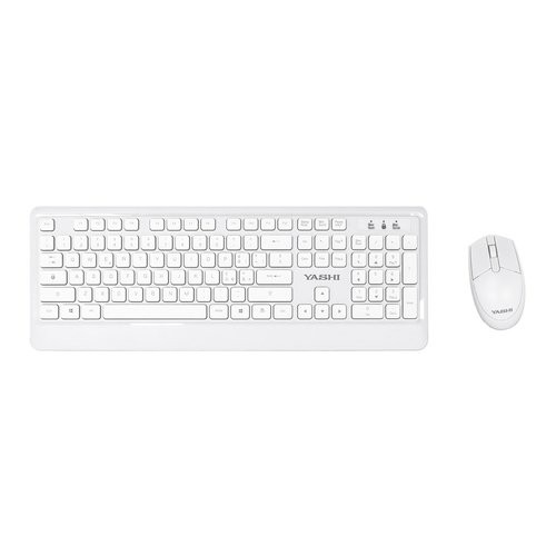 Image of Yashi Exclusive Multimedia Keyboard & Mouse Wireless KIT bianco - MY538075