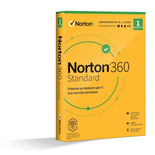 Image of NORTON 360 Standard 2023 10GB IT 1 USER 1 DEVICE 12MO GENERIC RSP MM GUM 21429122075