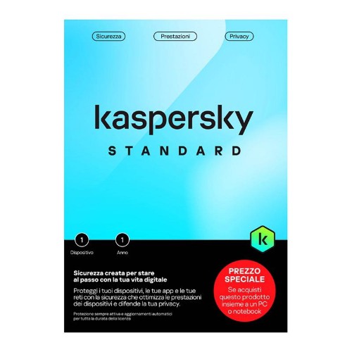 Image of KASPERSKY STANDARD (2023) 1 user 1 device ATTACH *PER VENDITA ABBINATA CON PC O NB* Envelope KL1041T5AFS-ENVATT075