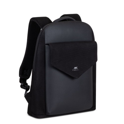 Image of ZAINO RIVACASE CARDIFF Canvas urban backpack 14"- NERO - R8524B075