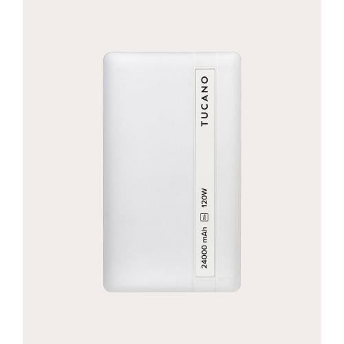 Image of POWER BANK TUCANO PER NOTEBOOK 24000MAH 120W, BIANCO, 3 porte di uscita, DISPLAY LED - MA-PBLA24120-W075