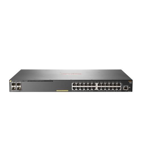 Image of SWITCH HP ARUBA JL261A 2930F 24G POE+ 4SFP 24X10/100/1000 (POE+ 370W) + 4XGIGABIT SFP (UPLINK) RACK1U GAR A VITA075