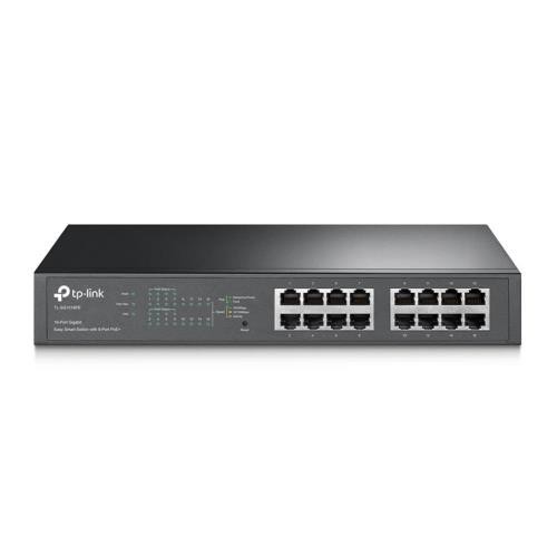 Image of SWITCH TP-LINK TL-SG1016PE 16P LAN GIGABIT DESKTOP/RACKMOUNT 8P PoE+ incluse, 110W PoE Power supply075