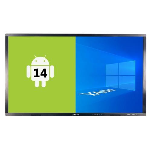 Image of MONITOR INTERATTIVO TOUCH YASHI 86" LY8618 8GB RAM 64GB STORAGE LCD 4K TYPE-C ANDROID 14, staffa a muro inclusa075