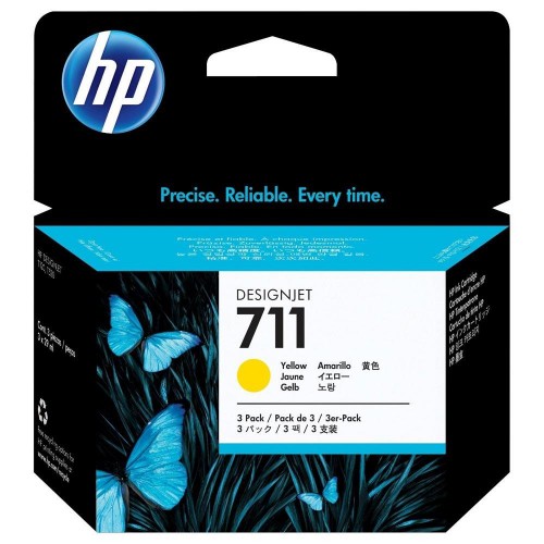 Image of INK HP CZ136A N.711 Giallo 3x29ML x DesignJet T100 T120 T120 ePrinter T125 T130 T520 T520 ePrinter T525 T530075