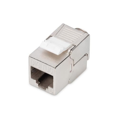 Image of INSERTO JACK DIGITUS SCHERMATO RJ45 8 POLI CATEGORIA 6 TOOLFREE PER PLACCHE A MURO O PANNELLI PATCH CAT 6 - DN936121075