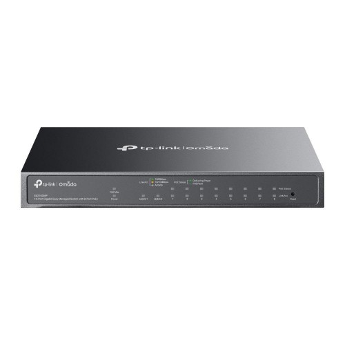 Image of SWITCH TP-LINK OMADA ES210GMP 10P LAN GIGABIT DESKTOP 10/100/1000Mbps RJ45 Desktop Easy Managed Switch 8P GIGABIT POE075