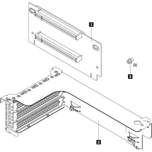 Image of ThinkSystem SR550/SR590/SR650 x16/x8 PCIe FH Riser 1 Kit075