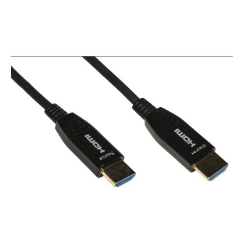 Image of CAVO LINK HDMI 2.0 TO HDMI, M/M, 15MT, AOC FIBRA OTTICA IBRIDO, HDCP, ARC, EDID 4K - 60HZ, 4:4:4, NERO, LKCHD15F075